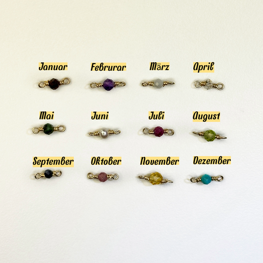 Birthstone Anhänger aus 14K Gold Filled mit Edelstein – persönlicher Schmuck zum Geburtsmonat